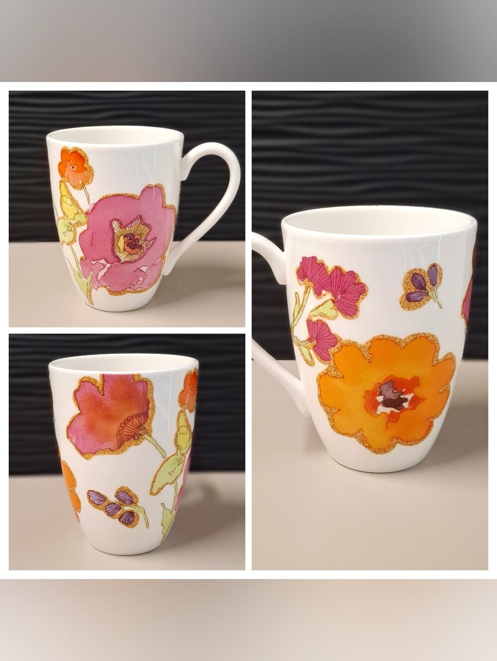 Lenox Floral Fusion By Stephanie Ryan 4 3/4 Coffee Mug